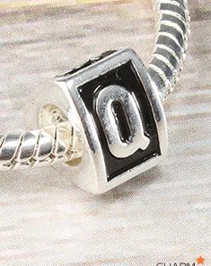 Letter Q Block Bead Charm