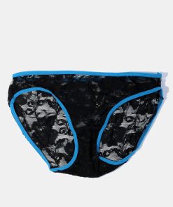 Black Lace with Blue Panty