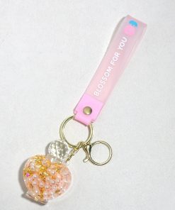 Blossom Pearl Heart Bag Charm