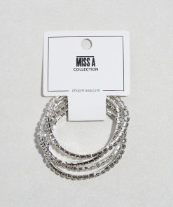 4 PC Rhinestone Bracelet Set