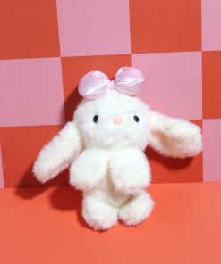 Alternative view of Sweet Bow Bunny Plush Keychain