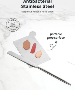 Alternative view of AOA Stainless Steel Mixing Palette and Spatula with Protective Sleeve