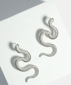 Alternative view of Textured Snake Earrings