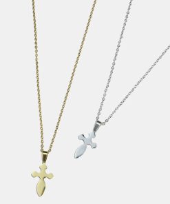 Rounded Cross Necklace