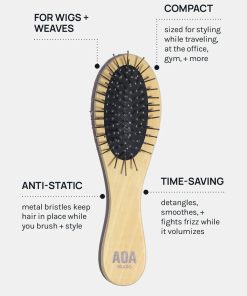Alternative view of AOA Steel Bristles Wooden Travel Hair Brush