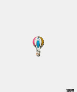 Pastel Hot-Air Balloon Locket Charm