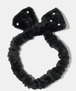 Small Bow & Pearls Spa Headband