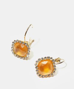 Alternative view of Square Gemstone Earrings