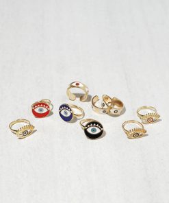 3 Piece Evil Eye Ring Set