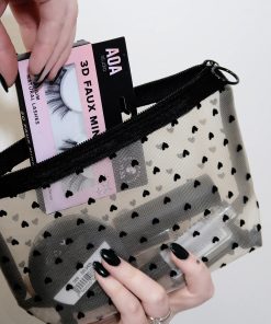 Alternative view of a2o Lab Makeup Pouch - Black Hearts