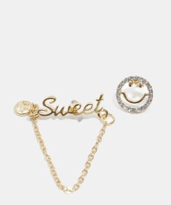 Smiley Face & SWEET Stud Earrings